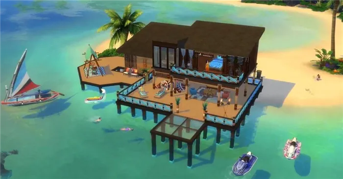 дом на острове - идеальное место для отдыха ваших симов