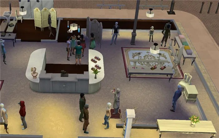 Магазин розничной торговли в «The Sims 4»