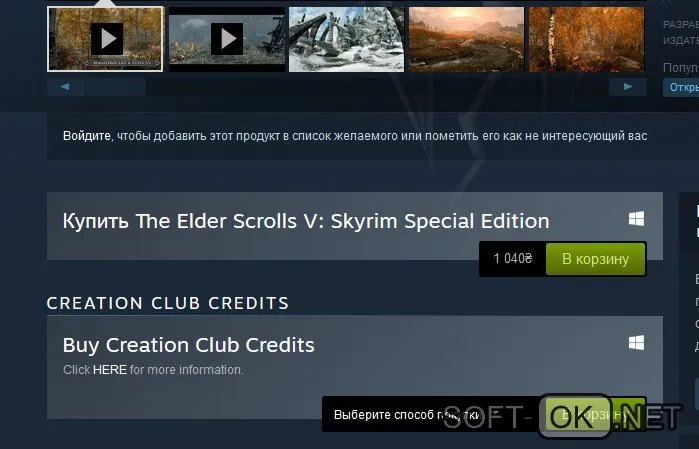Покупка лицензионной игры Skyrim