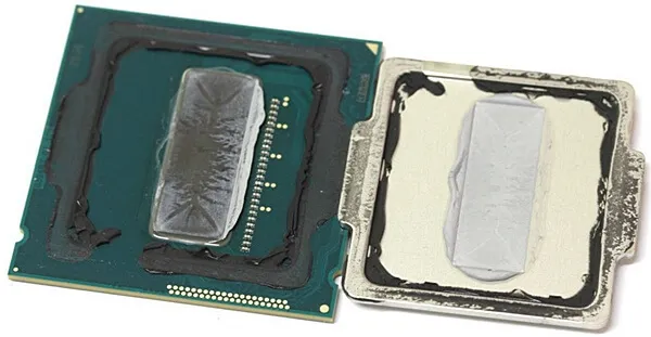 Процессор Intel после скальпирования