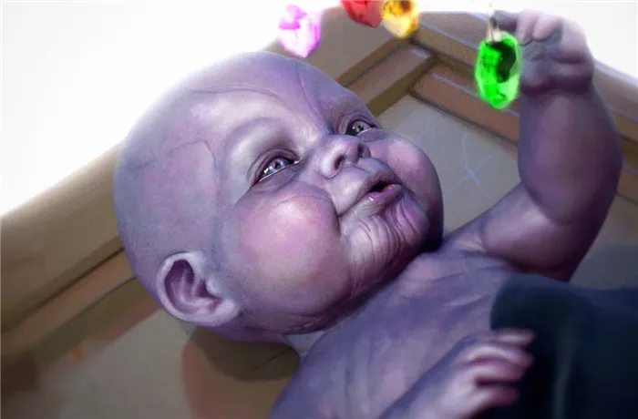 Танос в детстве - признаки мутации с рождения.