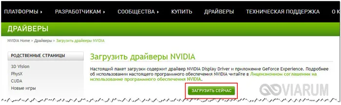 Загрузите драйвер с веб-сайта Nvidia шаг 3