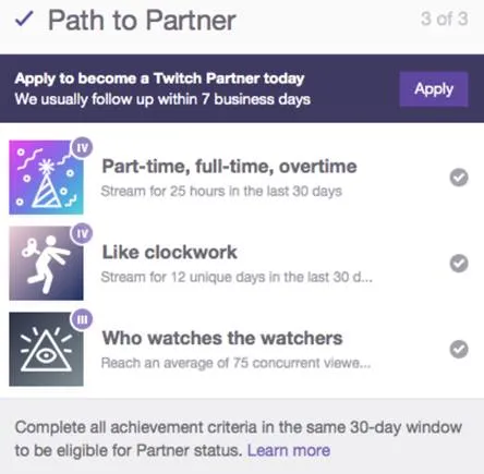 Достижения для ваших партнеров по Twitch