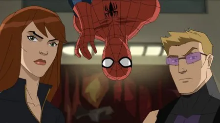 Черная вдова, Соколиный глаз и Человек-паук (мультсериал Ultimate Spider-Man).