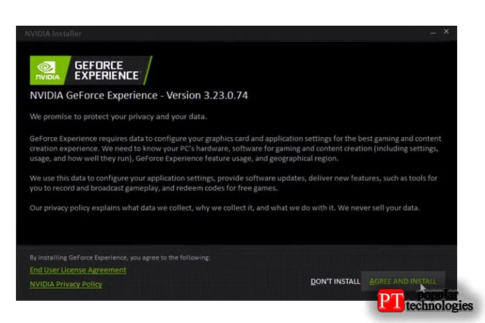 Инициализируйте GeForce Experience, чтобы узнать, какая это версия