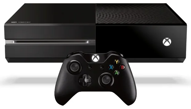 Внешний вид консоли Xbox One с джойстиком на задней панели.