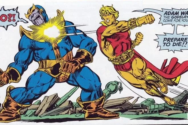 Адам Уорлок против Таноса