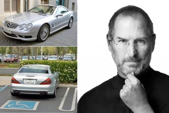 Стив Джобс ездил на машине без номерного знака