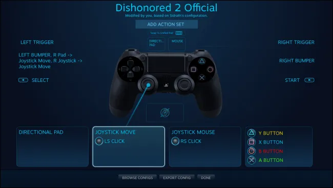 Как имитировать контроллер steam с контроллером PS4