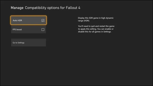 Включите FPSBoost на консолях Xbox с помощью меню управления игрой и дополнительных функций.