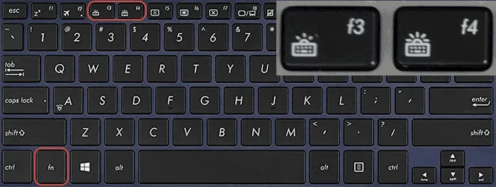 Клавиатура с подсветкой клавиш с задней подсветкой для ASUS