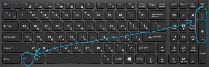 Подсвечиваемая клавиатура на ноутбуке MSI