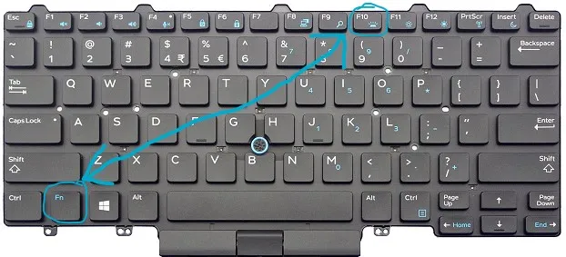 Клавиатура с задней подсветкой для ноутбуков Dell