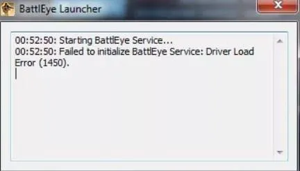 Ошибка загрузки драйвера службы Battleye