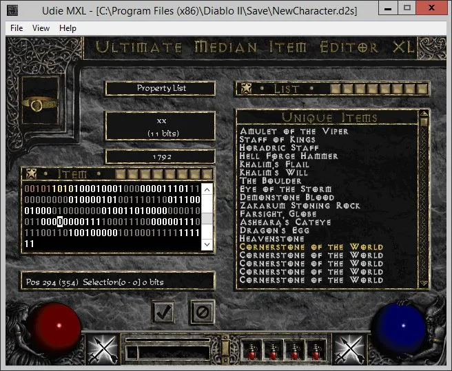 Diablo II -Редактирование объектов в udiemxl