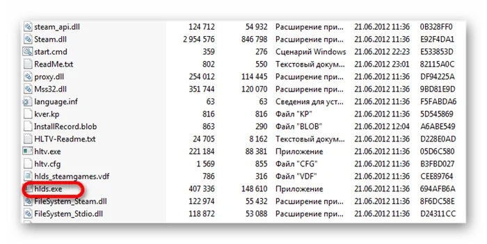 Откройте файл HLDS и задайте параметры сервера через Hamachi