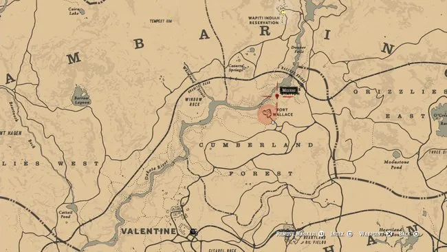 Карта сокровищ Red Dead Redemption 2, спрятанные сокровища, золотой стержень