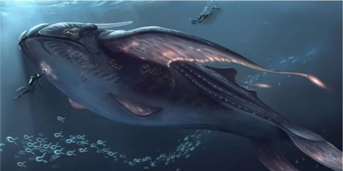 Глянцевый кит Левиафан в Subnautica