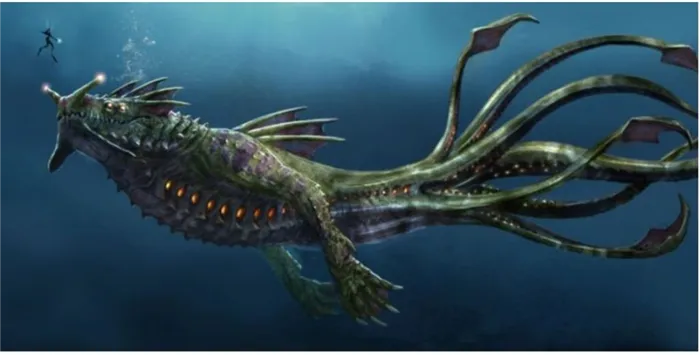 Морской дракон Левиафан в Subnautica