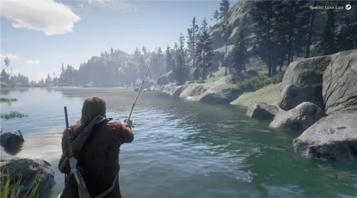 Направляйте рыбу, перемещая удилище - Рыбалка в Red Dead Redemption 2 - Основы игры - Руководство по Red Dead Redemption 2